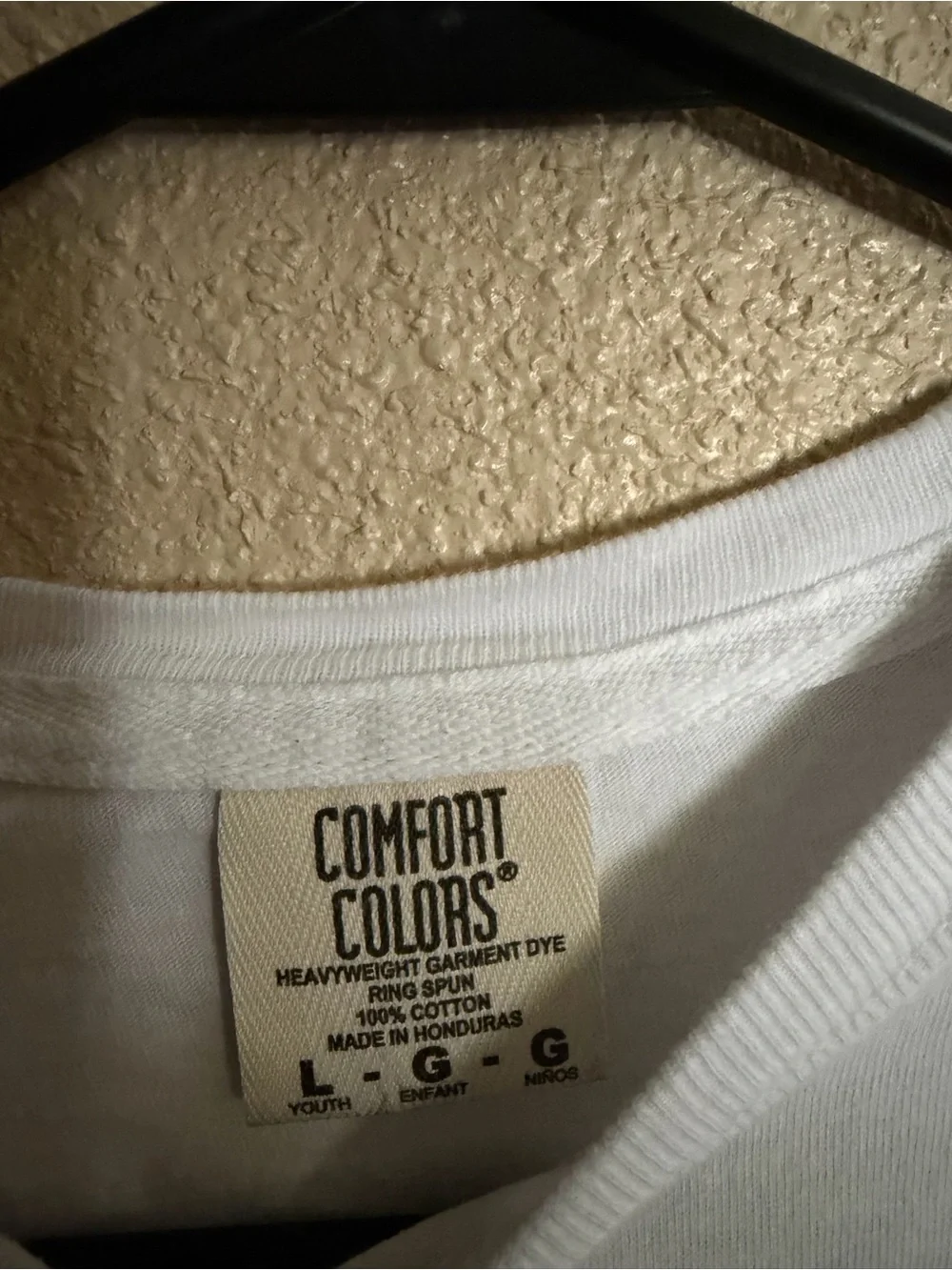 Perfect Game  Comfort Colors White Crewneck Tee with Subtle Tag Detail